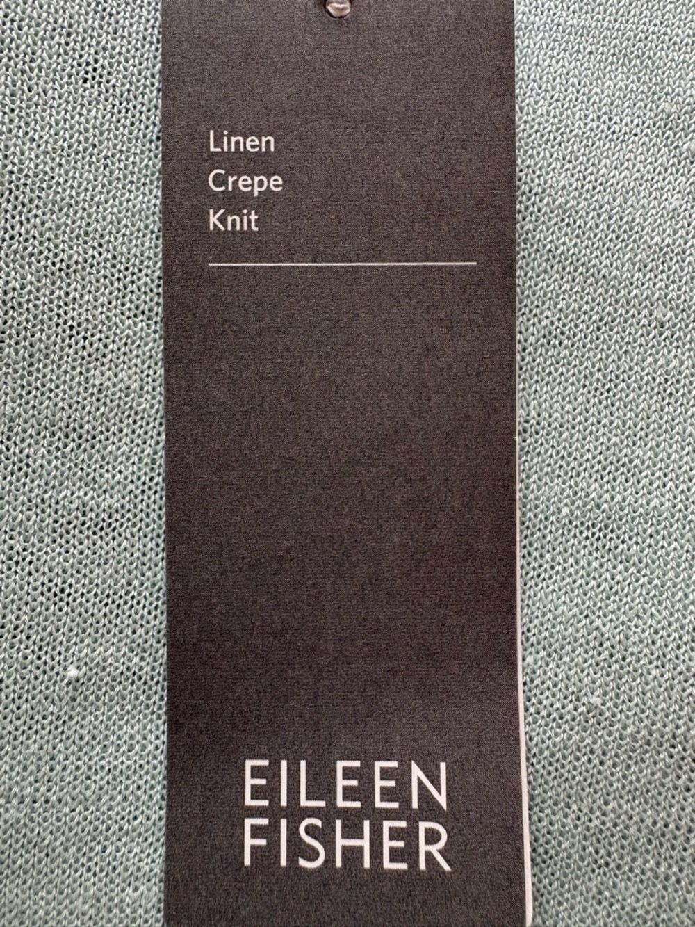 Eileen Fisher Linen Crepe Top NWT. Medium. Italian Yarn. Light Green. Lagenlook - Picture 9 of 14